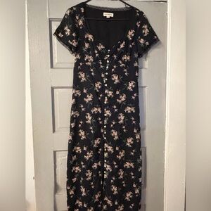 Lucky Brand Black Floral Maxi Dress